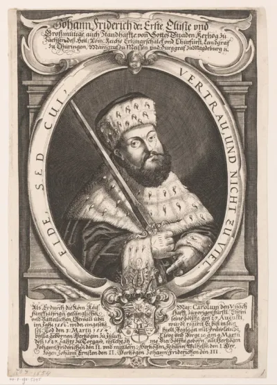 Portret van Johan Frederik de Grootmoedige, keurvorst van Saksen