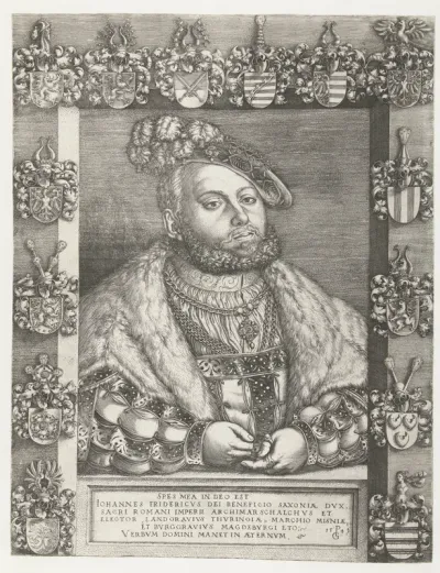 Portret van Johan Frederik I de Grootmoedige, keurvorst van Saksen