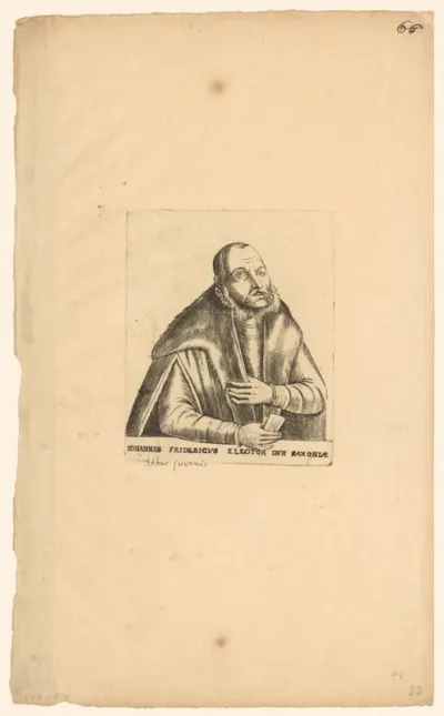 Portret van Johan Frederik I Saksen
