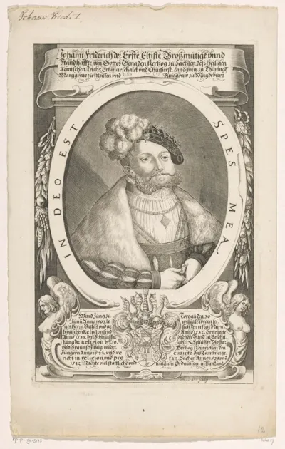 Portret van Johan Frederik I van Saksen