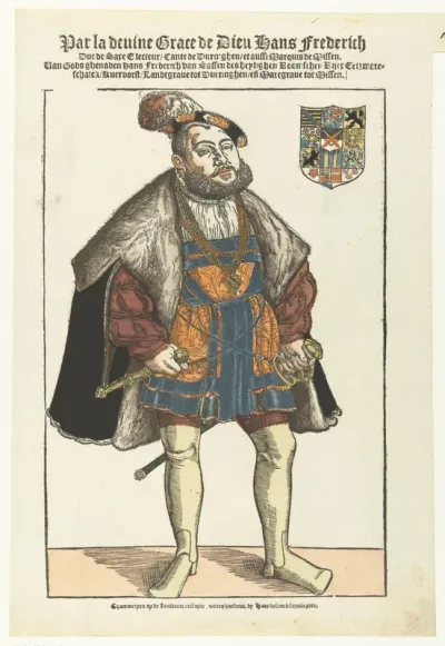 Portret van Johan Frederik van Saksen