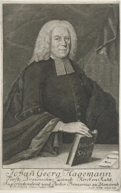 Portret van Johan Georg Hagemann