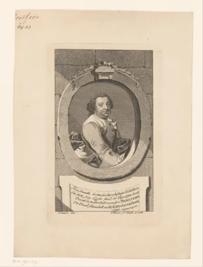 Portret van Johan Heinrich Meretzien