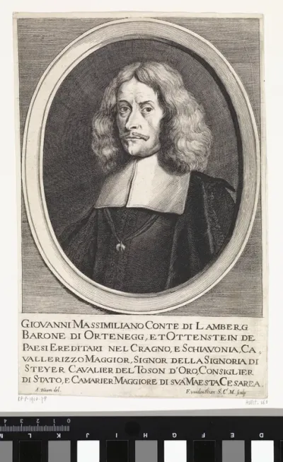 Portret van Johan Maximiliaan graaf van Lamberg