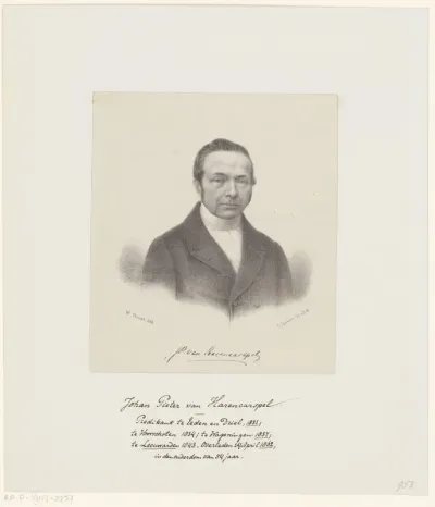 Portret van Johan Pieter van Harencarspel