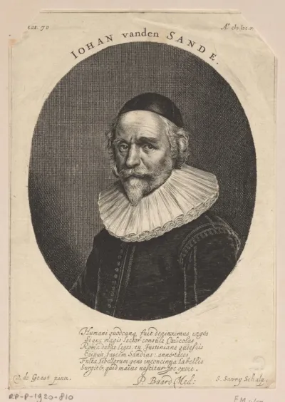 Portret van Johan van den Sande op 70-jarige leeftijd