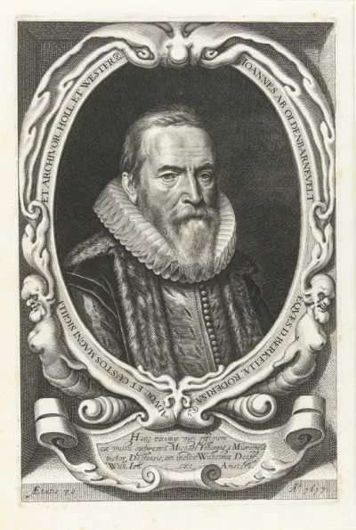 Portret van Johan van Oldenbarnevelt op 70-jarige leeftijd