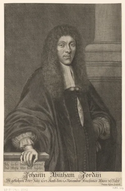 Portret van Johann Abraham Jordan