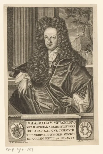 Portret van Johann Abraham Mercklin