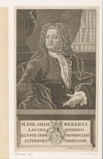 Portret van Johann Abraham Weber