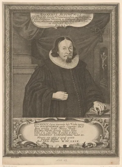 Portret van Johann Acoluthus op 40-jarige leeftijd