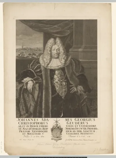 Portret van Johann Adam Georg Christoph Geuder von Heroldsberg