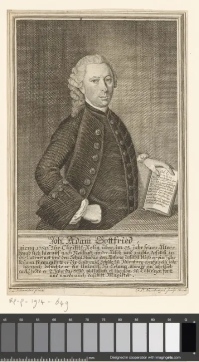 Portret van Johann Adam Gottfried