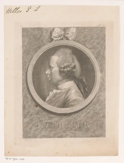 Portret van Johann Adam Hiller