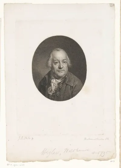 Portret van Johann Adam Huzler