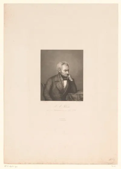 Portret van Johann Adam Klein