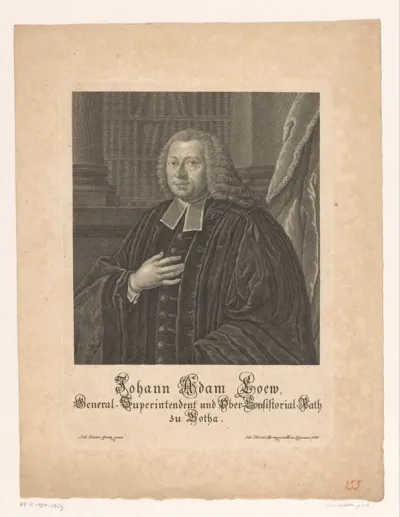 Portret van Johann Adam Löw