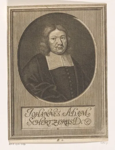 Portret van Johann Adam Schertzer
