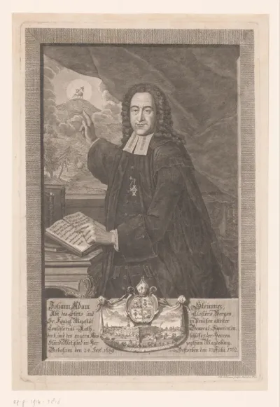 Portret van Johann Adam Steinmetz