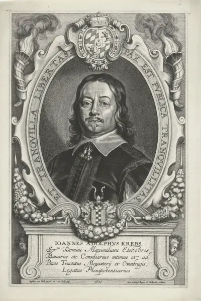 Portret van Johann Adolf Krebs