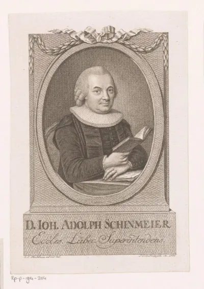 Portret van Johann Adolf Schinmeyer