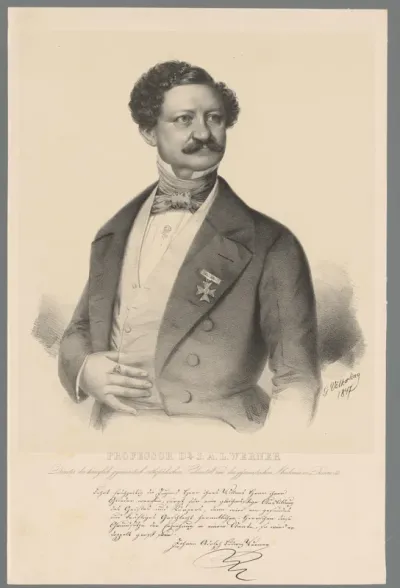 Portret van Johann Adolph Ludwig Werner