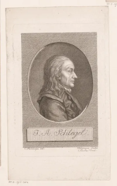Portret van Johann Adolph Schlegel