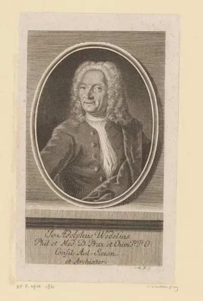 Portret van Johann Adolph Wedel