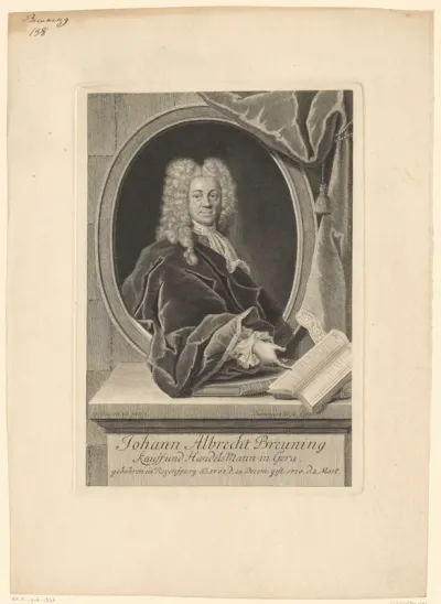 Portret van Johann Albrecht Breuning