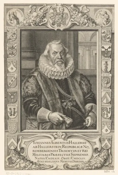 Portret van Johann Albrecht Haller von Hallerstein