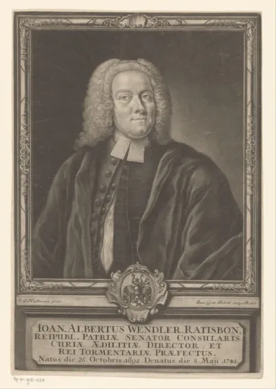 Portret van Johann Albrecht Wendler