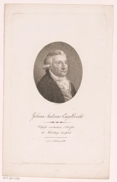 Portret van Johann Andreas Engelbrecht