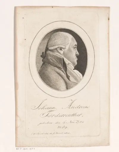 Portret van Johann Andreas Förderreuther