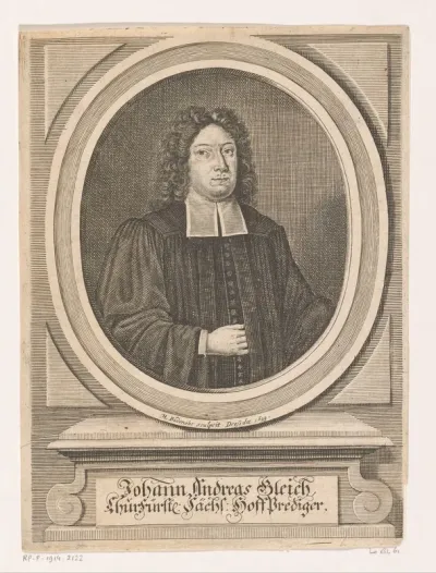 Portret van Johann Andreas Gleich