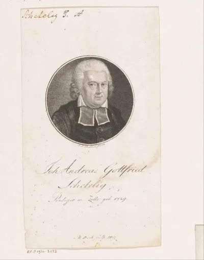 Portret van Johann Andreas Gottfried Schetelig