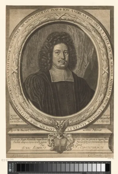 Portret van Johann Andreas Kunad