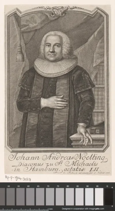 Portret van Johann Andreas Nölting op 52-jarige leeftijd