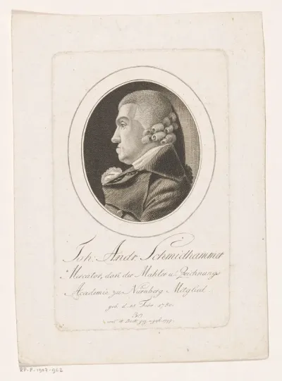 Portret van Johann Andreas Schmidhammer