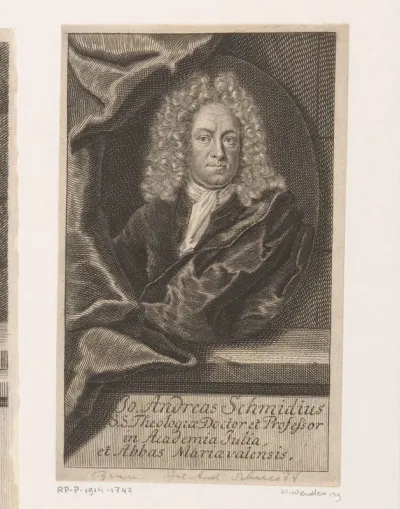 Portret van Johann Andreas Schmidt