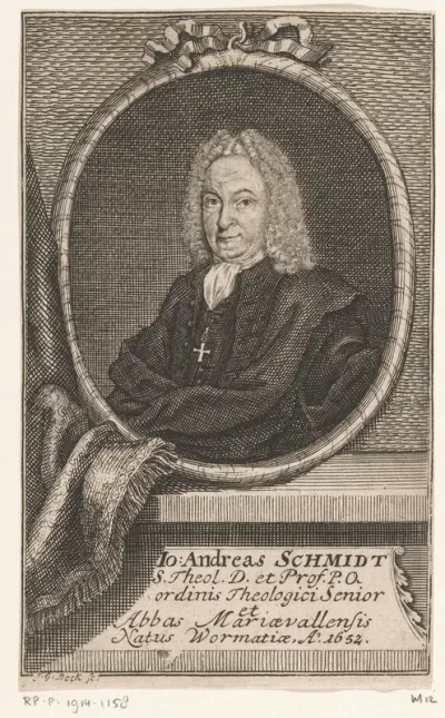 Portret van Johann Andreas Schmidt