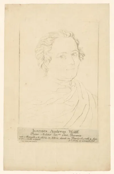 Portret van Johann Andreas Wolff