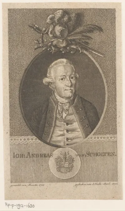 Portret van Johann Anton Andreas von Scholten