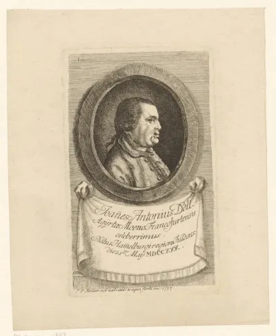 Portret van Johann Anton Dell