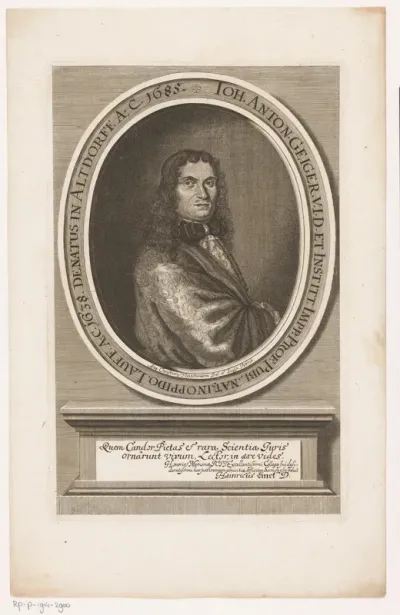 Portret van Johann Anton Geiger