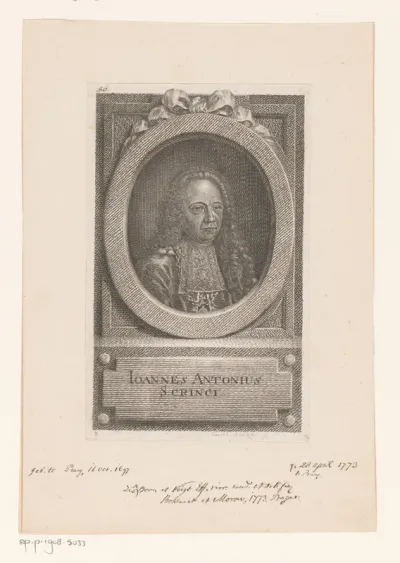Portret van Johann Anton Joseph Scrinci