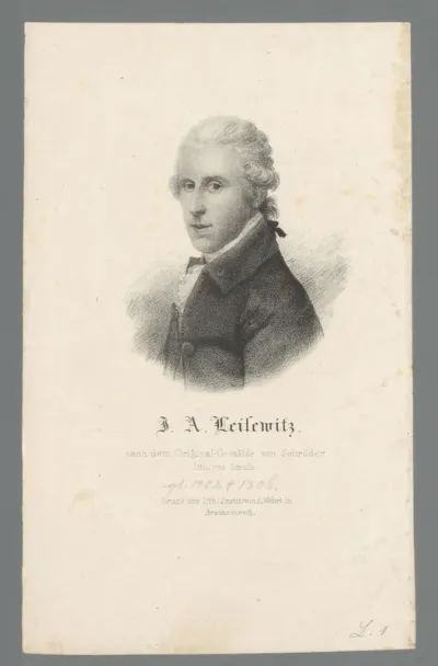 Portret van Johann Anton Leisewitz