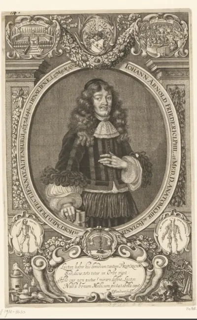 Portret van Johann Arnold Friderici