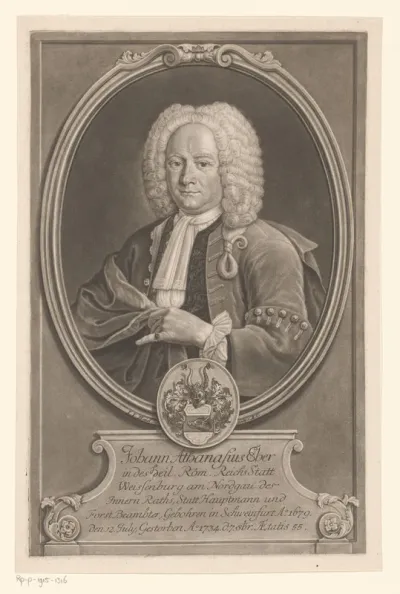 Portret van Johann Athanasius Eber