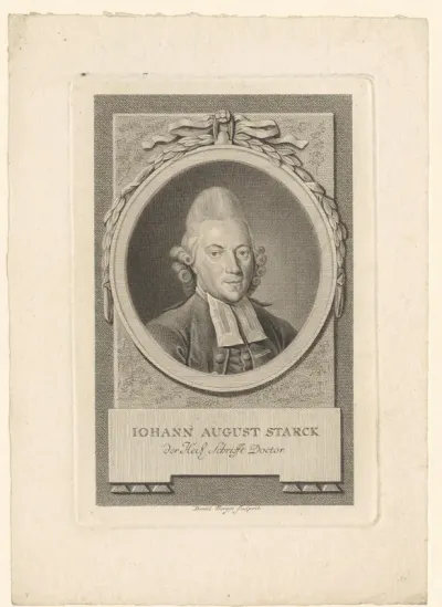 Portret van Johann August Starck