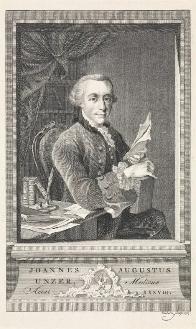 Portret van Johann August Unzer